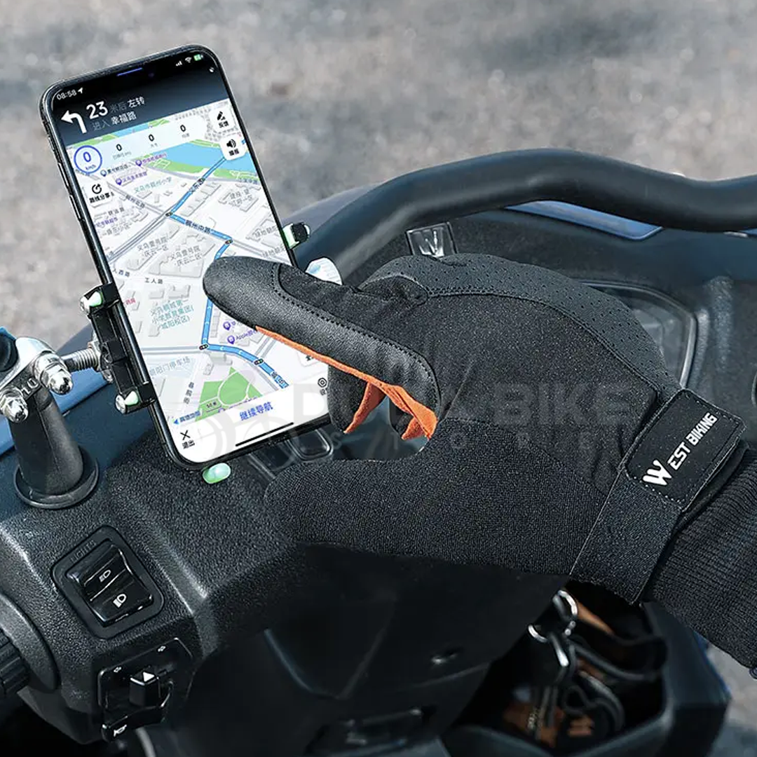 Luva Couro Ecológico West Biking | + BRINDE EXCLUSIVO