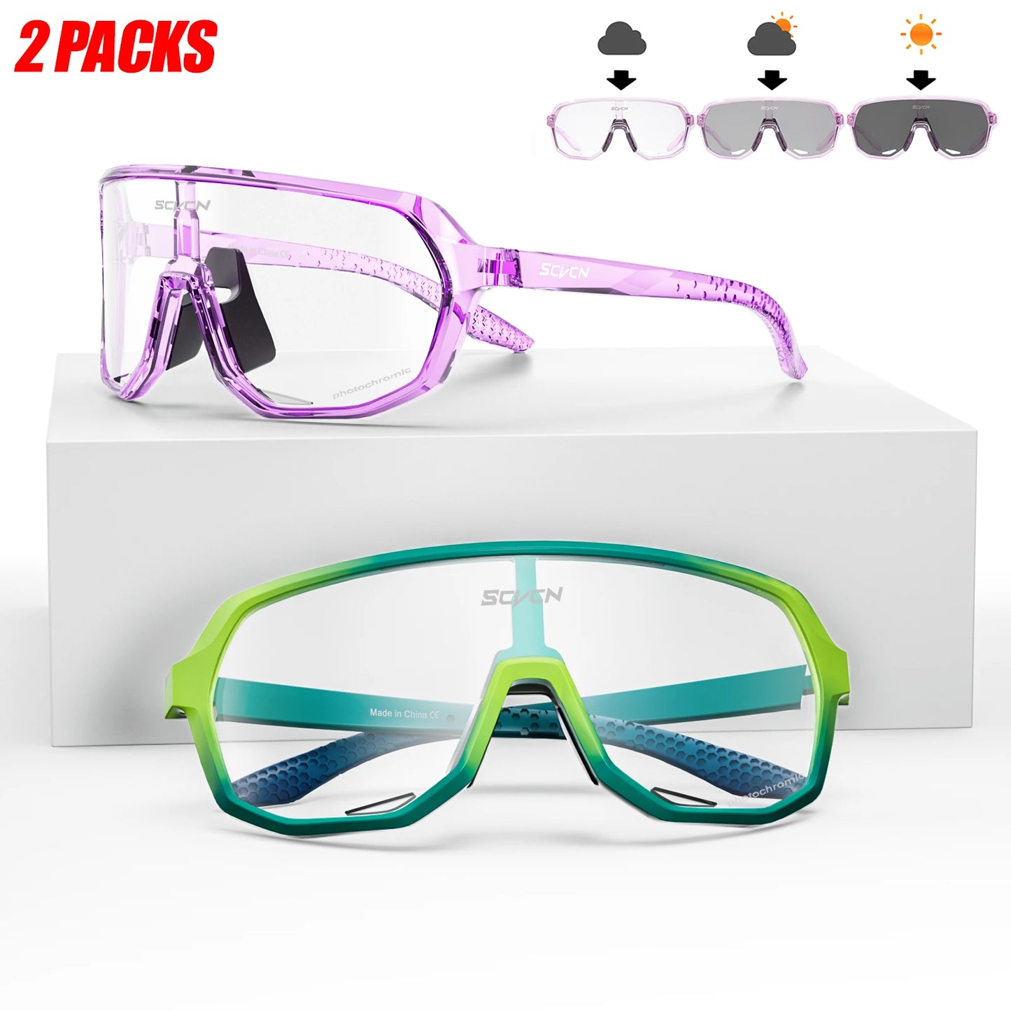 Óculos Fotocromático Cycling | COMPRE 1 LEVE 2 + BRINDE EXCLUSIVO