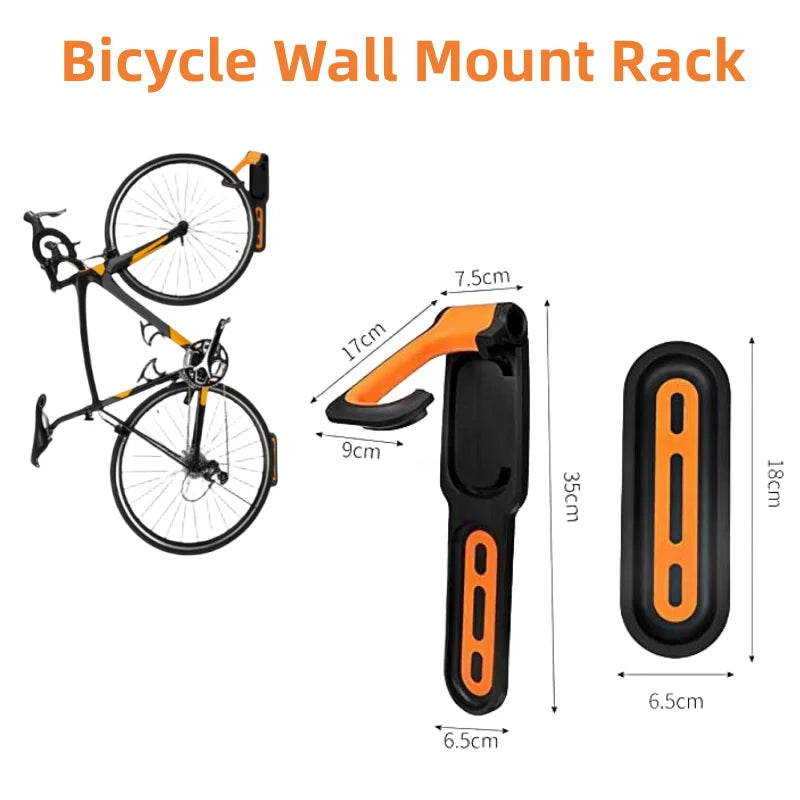 Na vertical, a bike ocupa a largura do guidão.