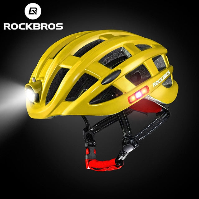 Capacete com Farol e Sinalizador Rockbros