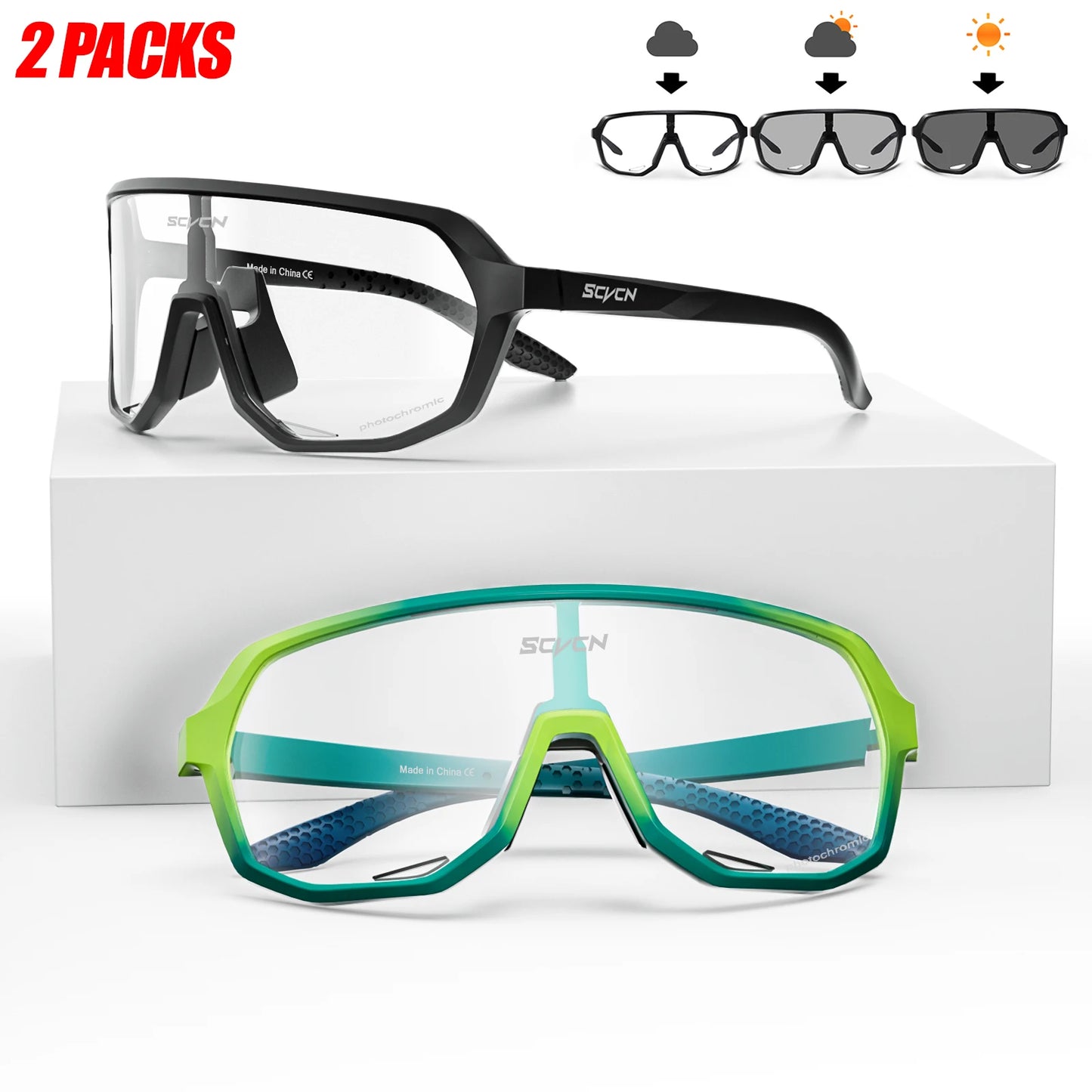 Óculos Fotocromático Cycling | COMPRE 1 LEVE 2 + BRINDE EXCLUSIVO