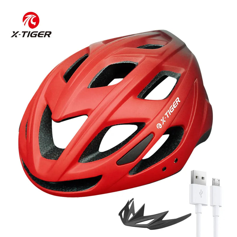 Capacete com Sinalizador e Viseira Recarregável X-Tiger