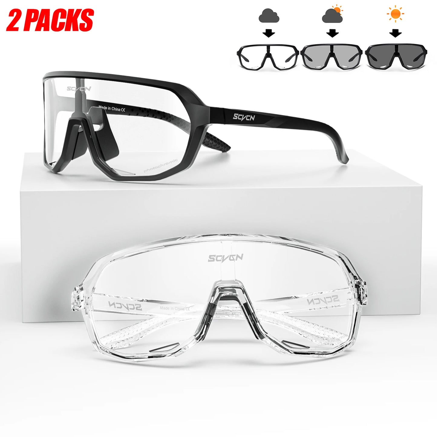 Óculos Fotocromático Cycling | COMPRE 1 LEVE 2 + BRINDE EXCLUSIVO