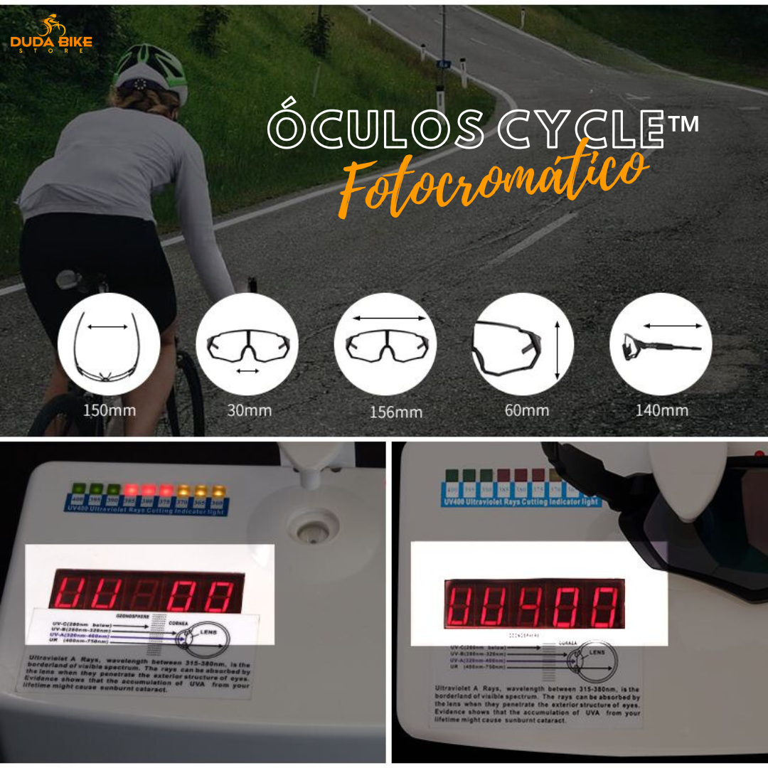Kit Óculos Fotocromático Cycle™ + Luva SuperGel + BRINDE EXCLUSIVO