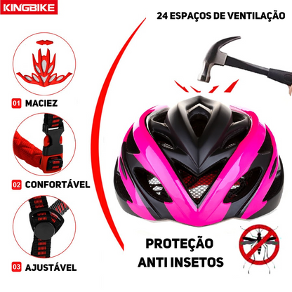 Capacete com Sinalizador KingBike