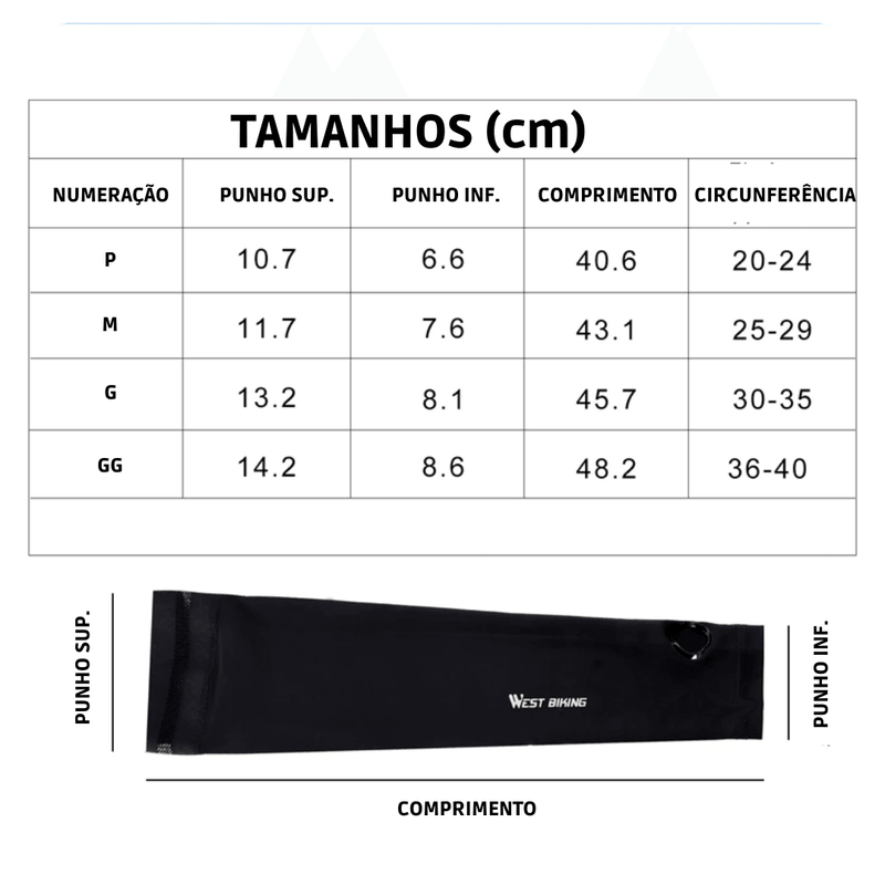 Manguito Proteção UV400 West Biking - Duda Bike Store