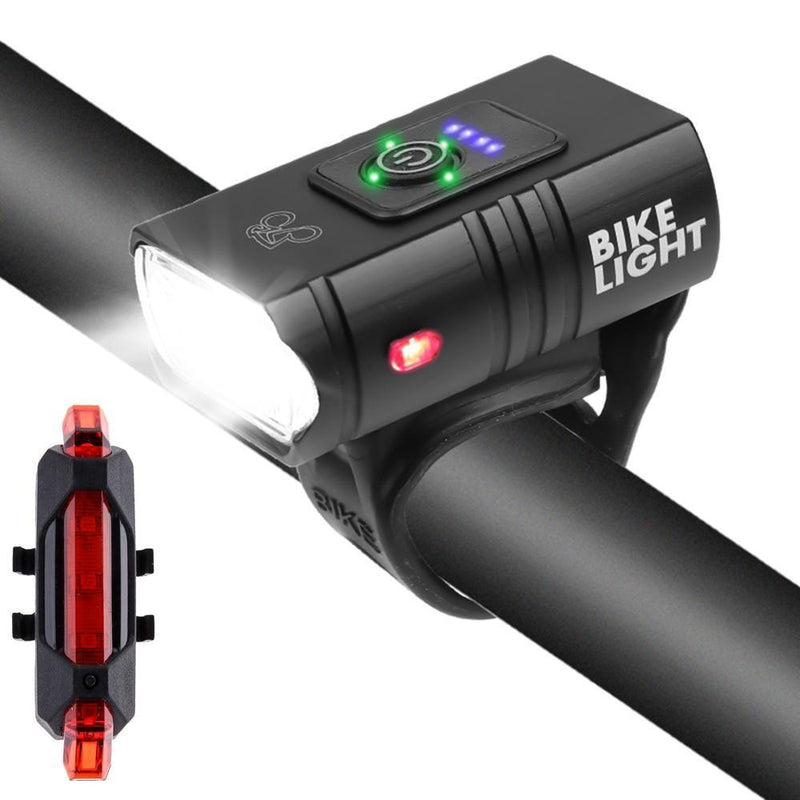 Farol Dianteiro BikeLight™ + Brinde Sinalizador Traseiro - Duda Bike Store