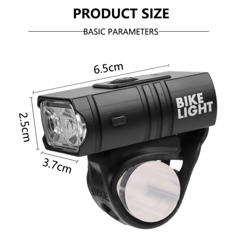 Farol Dianteiro BikeLight™ + Brinde Sinalizador Traseiro - Duda Bike Store