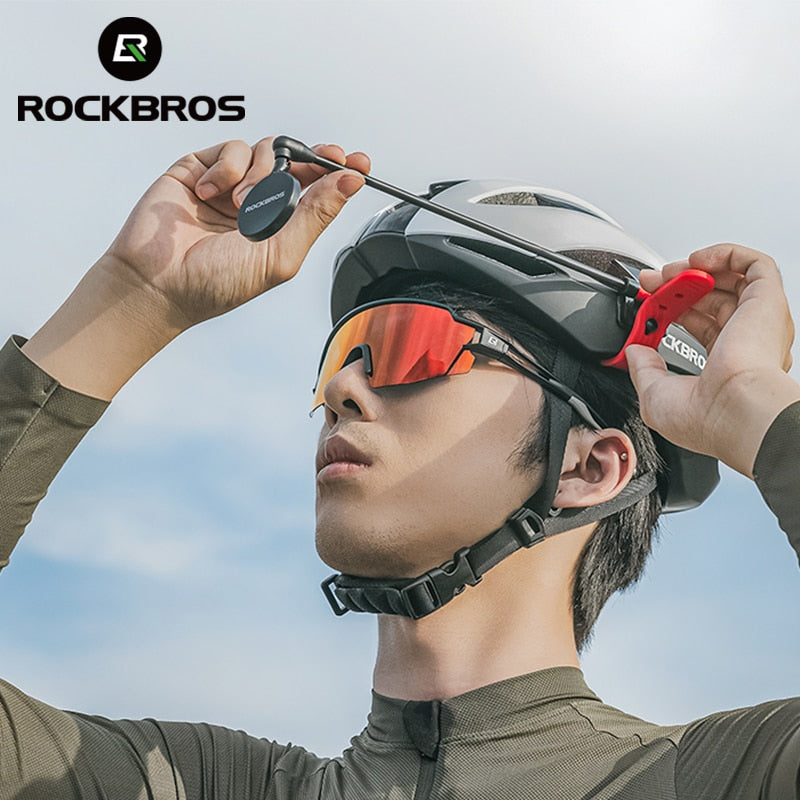 Capacete com Retrovisor Rockbros